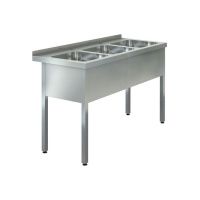 Ванна моечная цельнотянутая трехсекционная ВМ-3/400 Н (1500х600х850)