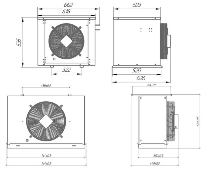 Сплит-система низкотемпературная Intercold LСМ 324 (опция -30° С, 25-27 м3) - фото 4