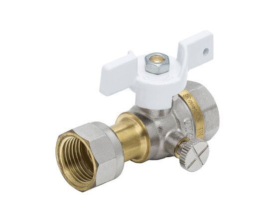 Кран шаровой для манометра муфта-нак. гайка ручка-бабочка 1/2"хМ20, 1124 Aquasfera Standart - фото 1