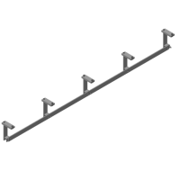 Подвесной путь из полосовой стали с кронштейнами