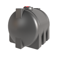 Емкость горизонтальная 3000 л, пластиковая, черная