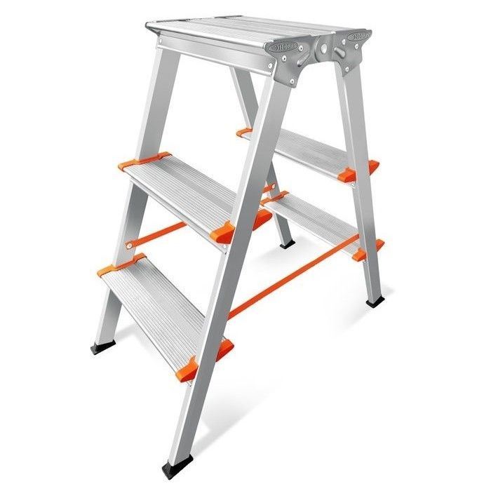 Алюминиевая cтремянка Эйфель Библио 130 - 203 - фото 1