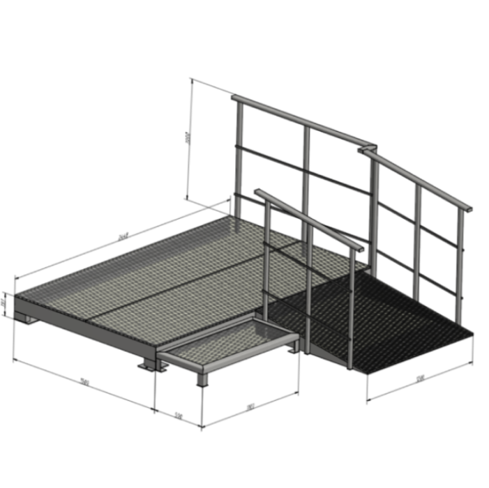 Навес и пандус для модульного здания К-28394 - фото 1