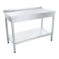 Стол разделочный ПРОФИ НТ с бортом СРОб-9/7П304НТ-М 900х700х870