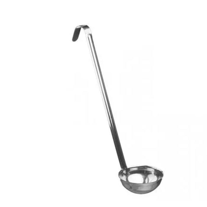 Ложка разливная (половник) нержавеющая сталь 0,2л, профессиональный цельнотянутый, длина ручки 34см - фото 1