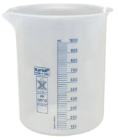 Полипропиленовый мерный стакан с синей маркировкой 