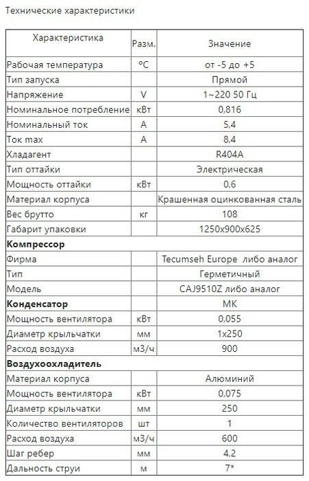 Сплит-система среднетемпературная Intercold МСМ 115 FT (опция -30°С)  - фото 7