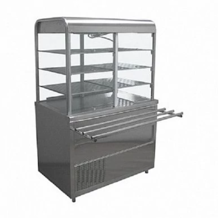 Стол охлаждаемый с витриной Лира-Профи Эко СОЭП-В/ЛПЭ (1120х705(1030)х1700(1720) мм, подсветка, 6 полок, 220В - фото 1