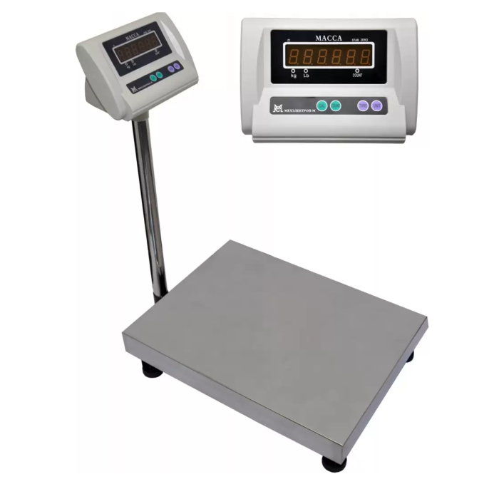 Товарные фасовочные весы Мехэлектрон ВЭТ-150-20/50-2С-ДБ (НПВ 150; платформа 400х500; d 20/50; LED) - фото 1