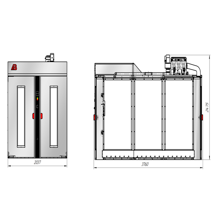 Шкаф расстойный электрический Бриз-464П - фото 2