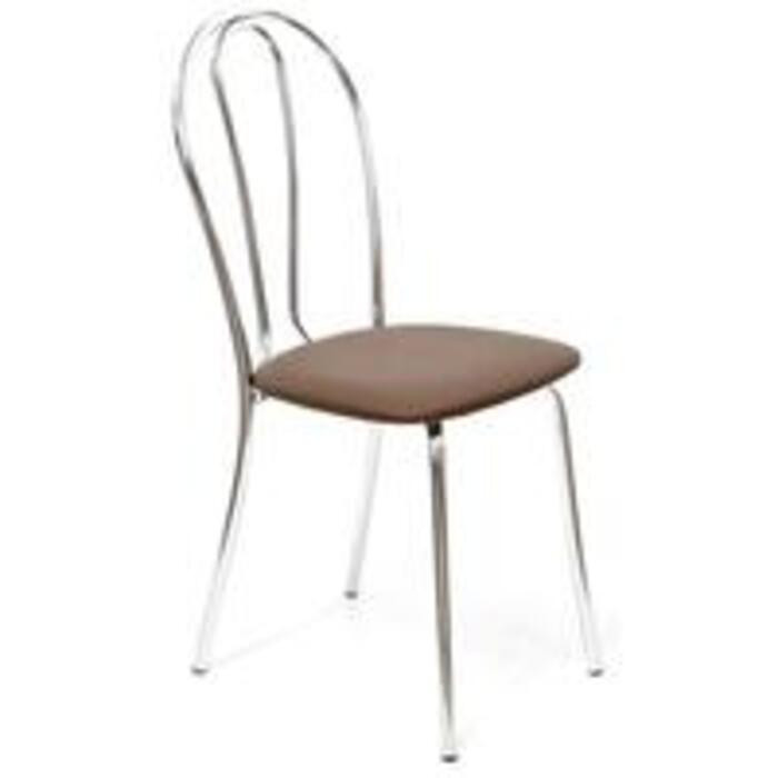Стул для столовых Венус (каркас хромированный, кожзам коричневый) - фото 1