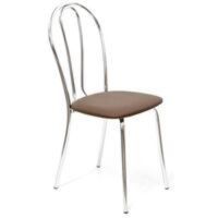 Стул для столовых Венус (каркас хромированный, кожзам коричневый)