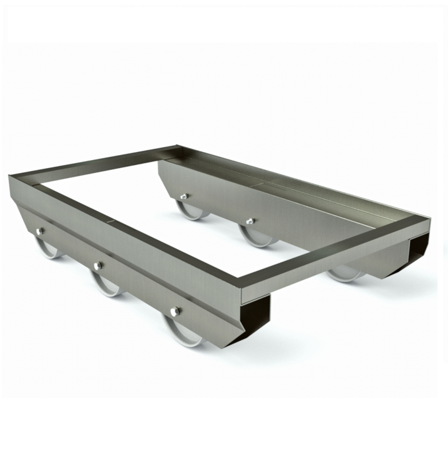 Тележка нержавеющая для ящиков 600х400 - фото 1