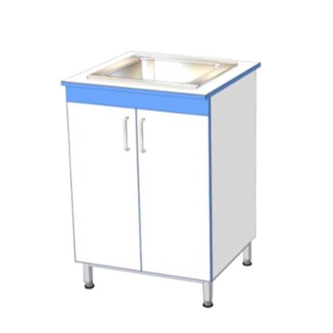 Мойка лабораторная с глухими дверцами и чашей из нержавеющей стали СТ.МЛН.60.60.90 - фото 1