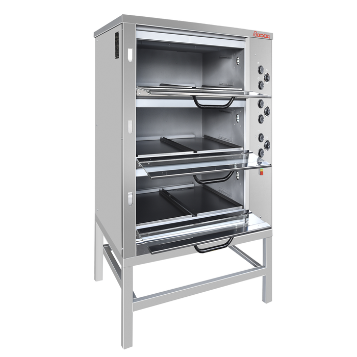 Хлебопекарная ярусная печь ХПЭ-750/3С (нержавеющая облицовка, стеклянные дверки) - фото 2