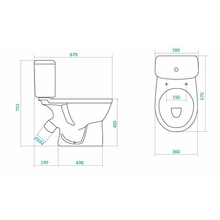 Унитаз напольный Santek Бореаль - фото 2