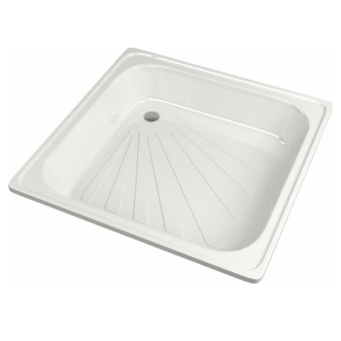 Поддон для душа MIXLINE квадрат 0,7x0,7x0,15 стальной d 50 500689 - фото 1