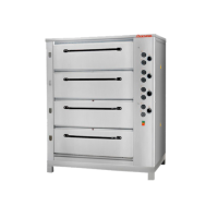 Хлебопекарная ярусная печь ХПЭ-750/4 (обрешетка и  стеклянные дверки)