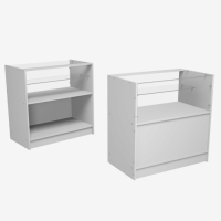 Прилавок демонстрационный стекло-350 мм.900*450*900 мм, цвет белый