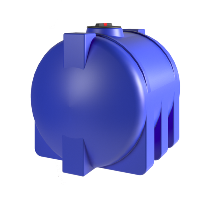 Емкость горизонтальная 3000 л, пластиковая, синяя - фото 1