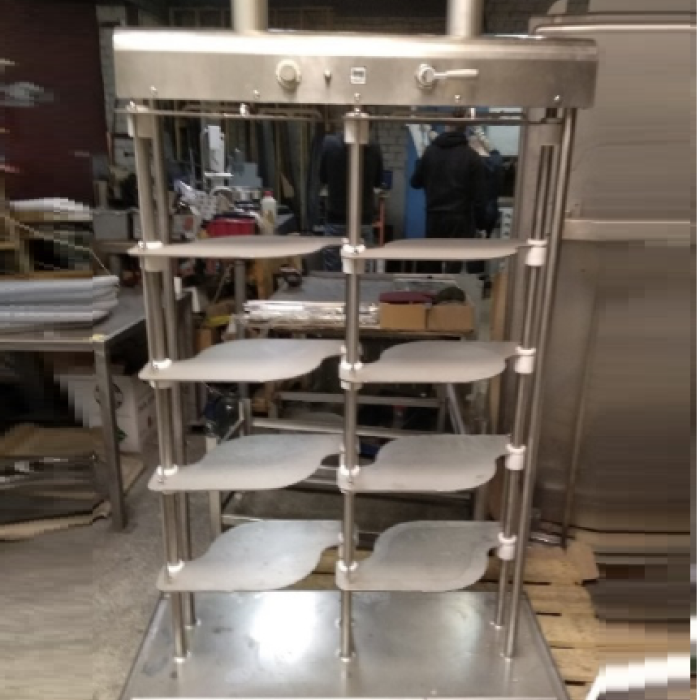 Пресс пневматический на 10 форм ППВ- 2/10 вертикальный для форм до D350мм - фото 1