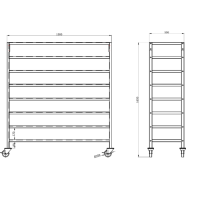 Стеллаж разборный 1500х500х1650 8 ярусов