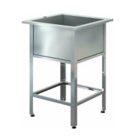 Ванна моечная сварная ASSUM ВМС-П-1/500 (600Х600Х850)