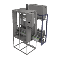 Линия розлива молока в ПЭТ бутылку, 1500 бут/ч. ЛД-6СОАЗ-1Л-Мол с этикетировщиком, обкаточным конвейером, маркиратором, накопительным столом, укупорщиком и транспортером