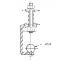 Кронштейн трубчатого пути (подвеска)