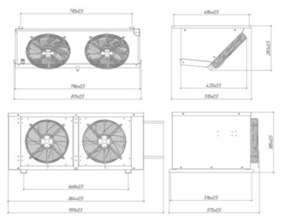 Сплит-система среднетемпературная Intercold МСМ 231 (опция -30° С, 24-27 м3)
