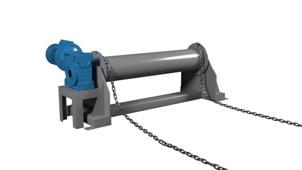 Шкуросъемный барабан с мотор-редуктором