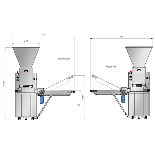 Тестоделитель двухкамерный «Восход-ТД-2М»