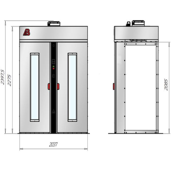 Шкаф расстойный электрический Бриз-422