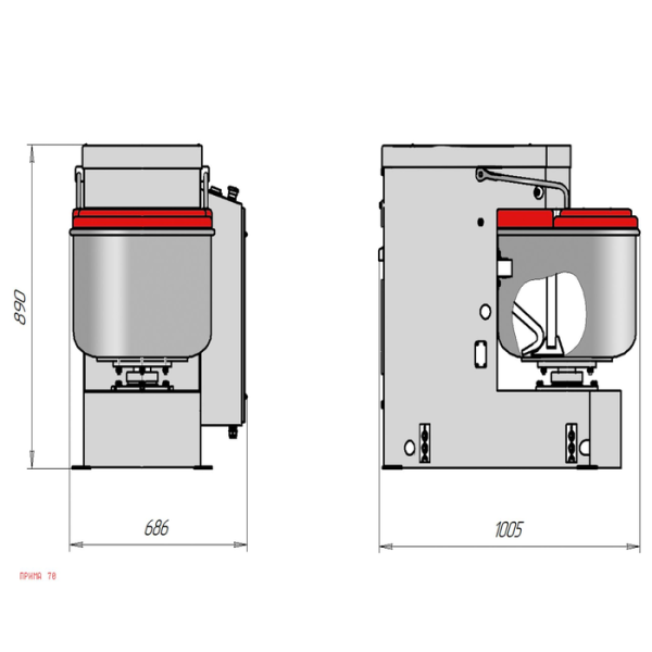 Тестомесильная машина «Прима 70»