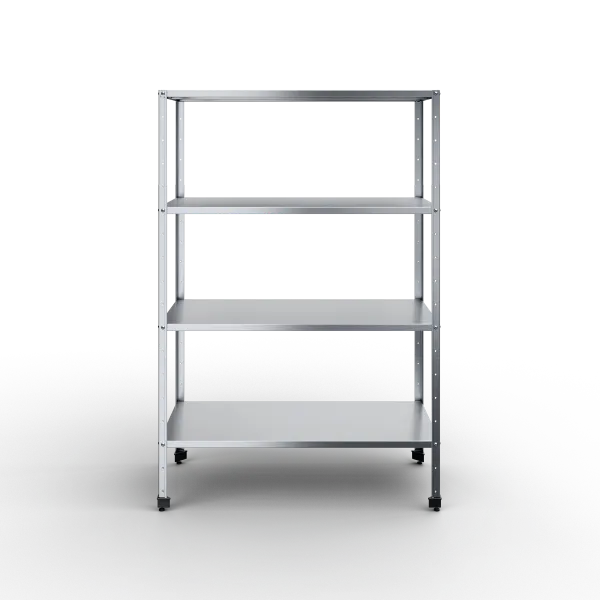 Стеллаж со сплошными полками HICOLD НСК-9/4 нерж